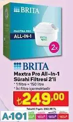 BRİTA MAXTRA PRO ALL-İN-1 SÜRAHİ FİLTRESİ 2'Lİ BRİTA MAXTRA PRO ALL-İN-1 SÜRAHİ FİLTRESİ 2'Lİ